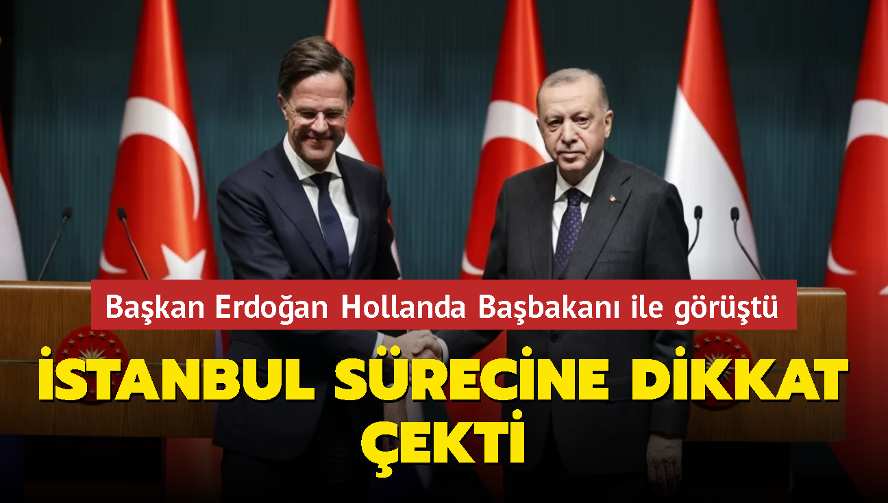 Başkan Erdoğan Hollanda Başbakanı Rutte ile görüştü... İstanbul sürecine dikkat çekti