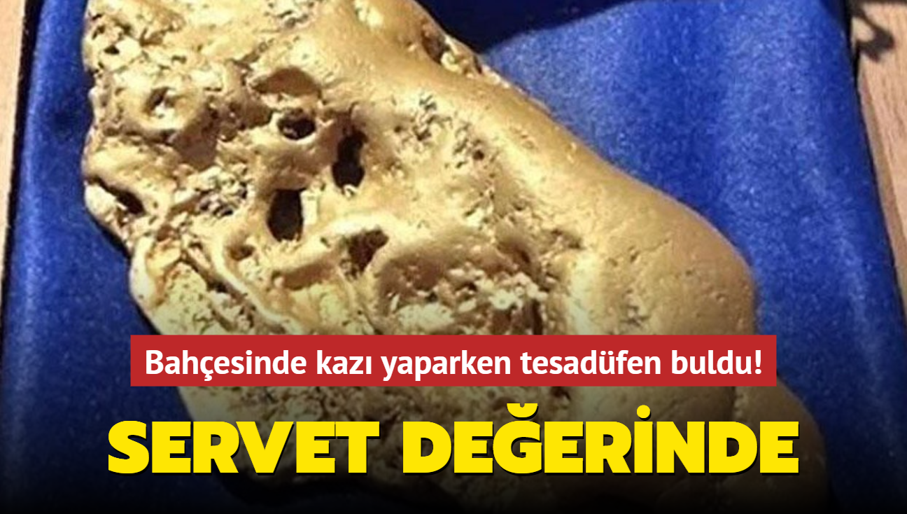 Bahesinde kaz yaparken tesadfen buldu! Servet deerinde