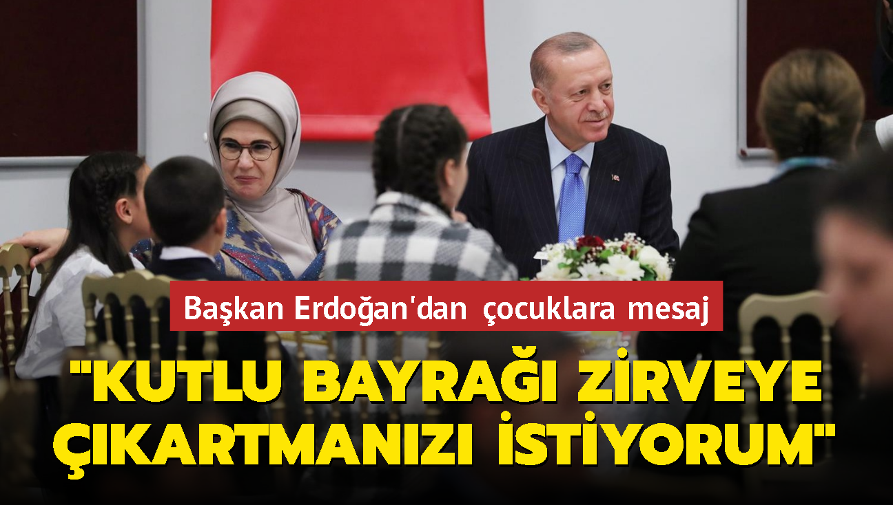 Bakan Erdoan ocuklarla iftar yapt