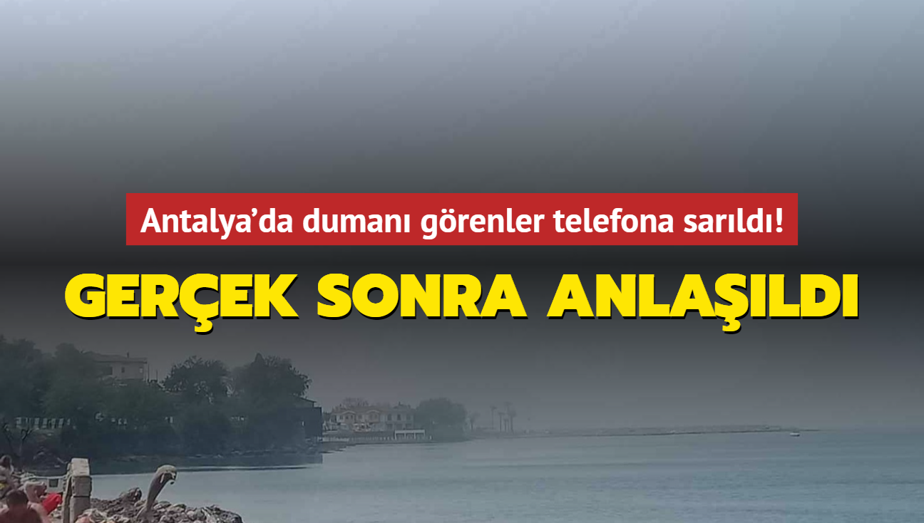 Antalya'da duman grenler telefona sarld! Gerek sonra anlald