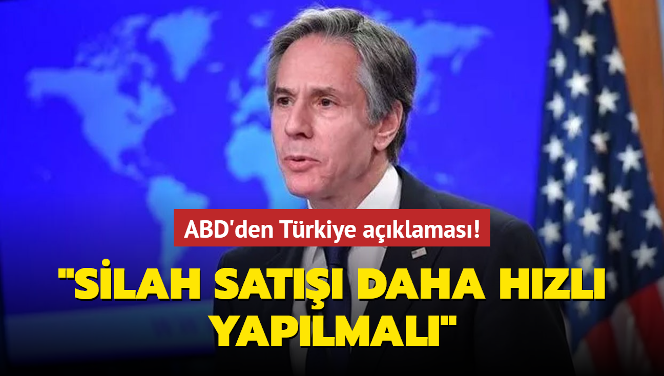 ABD'den Trkiye aklamas! "Silah sat daha hzl yaplmal"