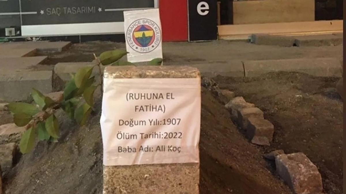 Trabzonsporlulardan Fenerbahe'ye mezar! Sosyal medyada viral oldu