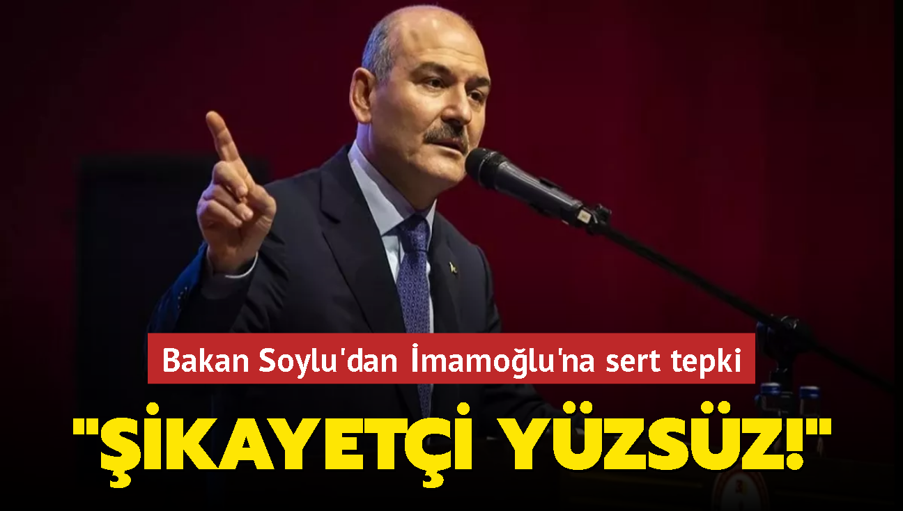 Bakan Soylu'dan mamolu'na sert tepki: Terristi yakalamamzdan ikayeti yzsz!