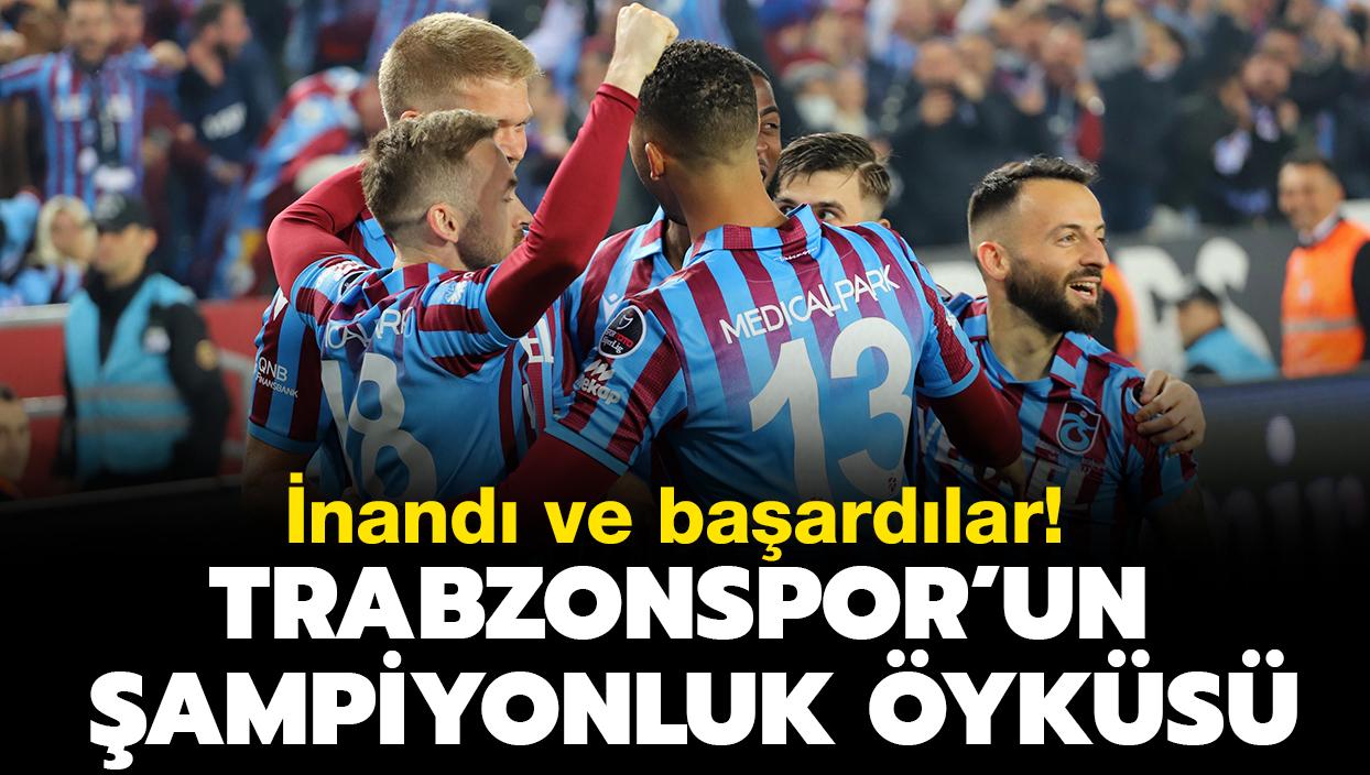 Trabzonspor'da ampiyonlua giden yolun yks