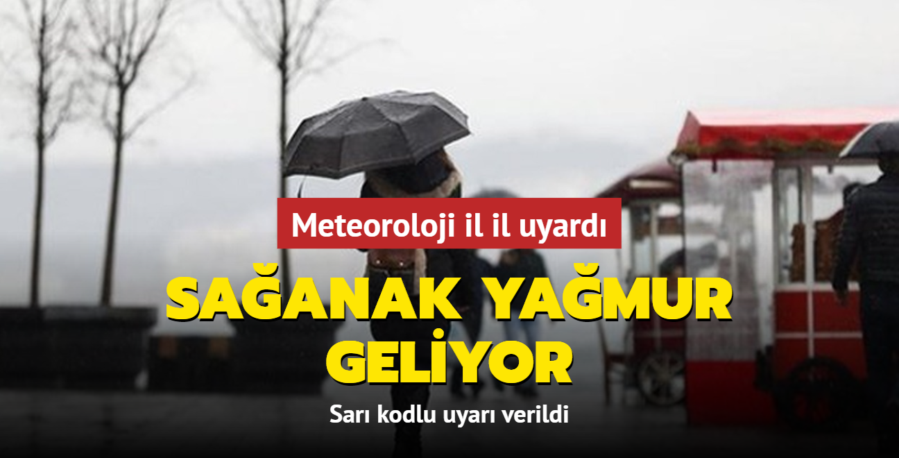 Meteoroloji il il uyard! Saanak yamur geliyor: Sar kodlu uyar verildi