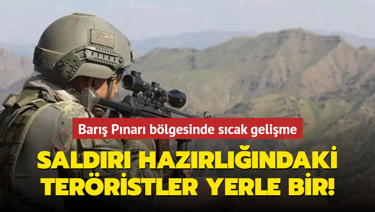 Barış Pınarı bölgesinde sıcak gelişme! Saldırı hazırlığındaki teröristler yerle bir