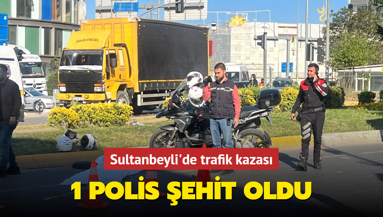 Sultanbeyli'de trafik kazas... 1 polis ehit oldu