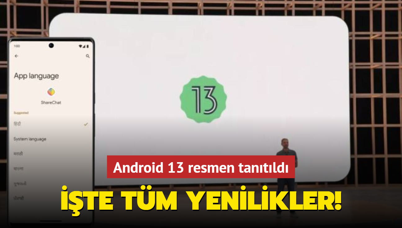 Android 13 srm tantld! te tm yenilikler...