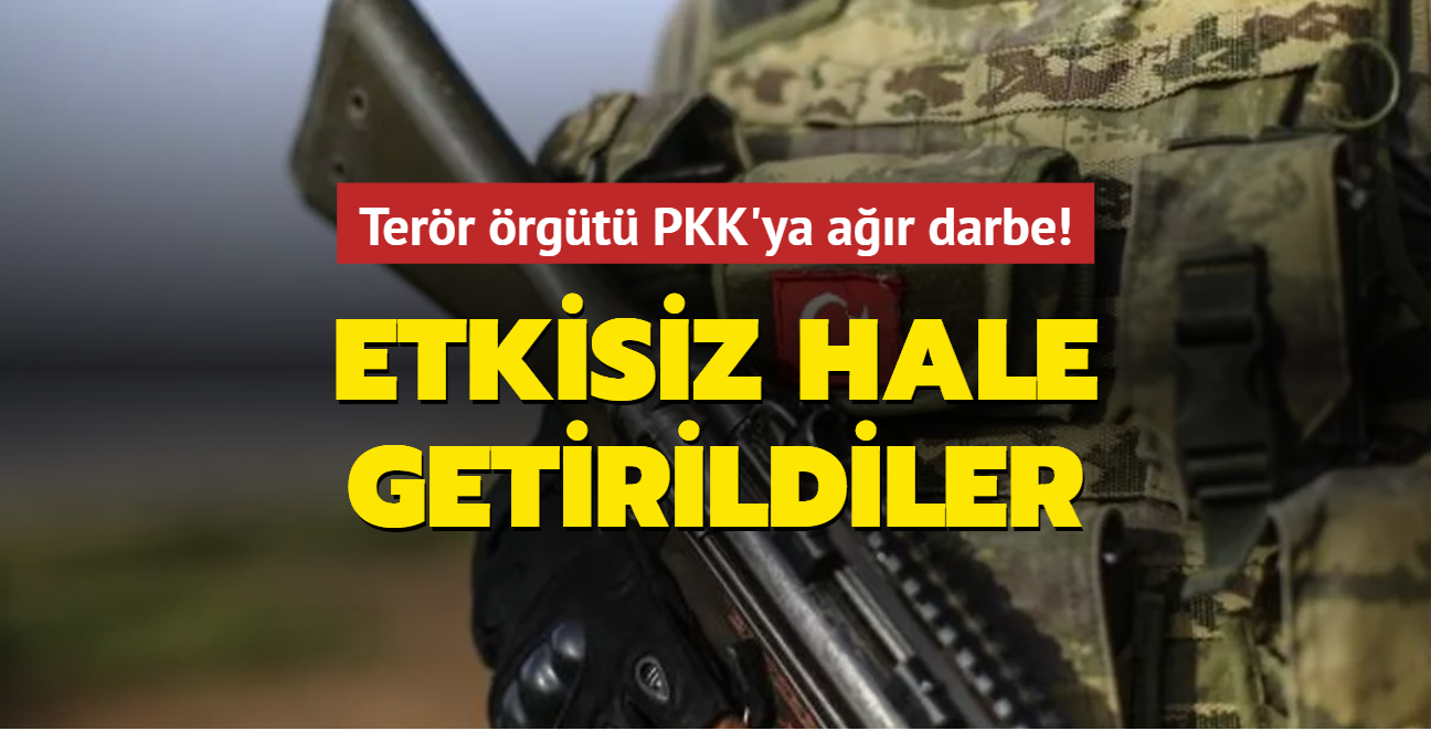 Terr rgt PKK'ya ar darbe! Etkisiz hale getirildiler