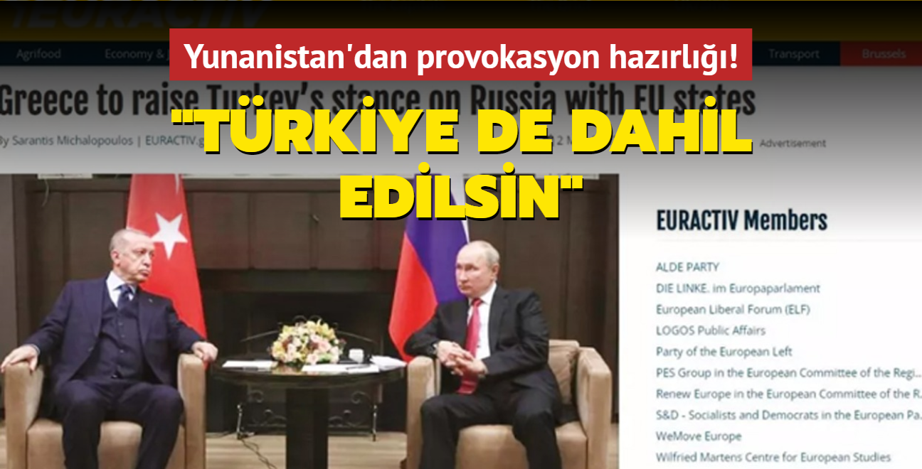 Yunanistan'dan provokasyon hazrl! "Rusya yaptrmlarna Trkiye de dahil edilsin"