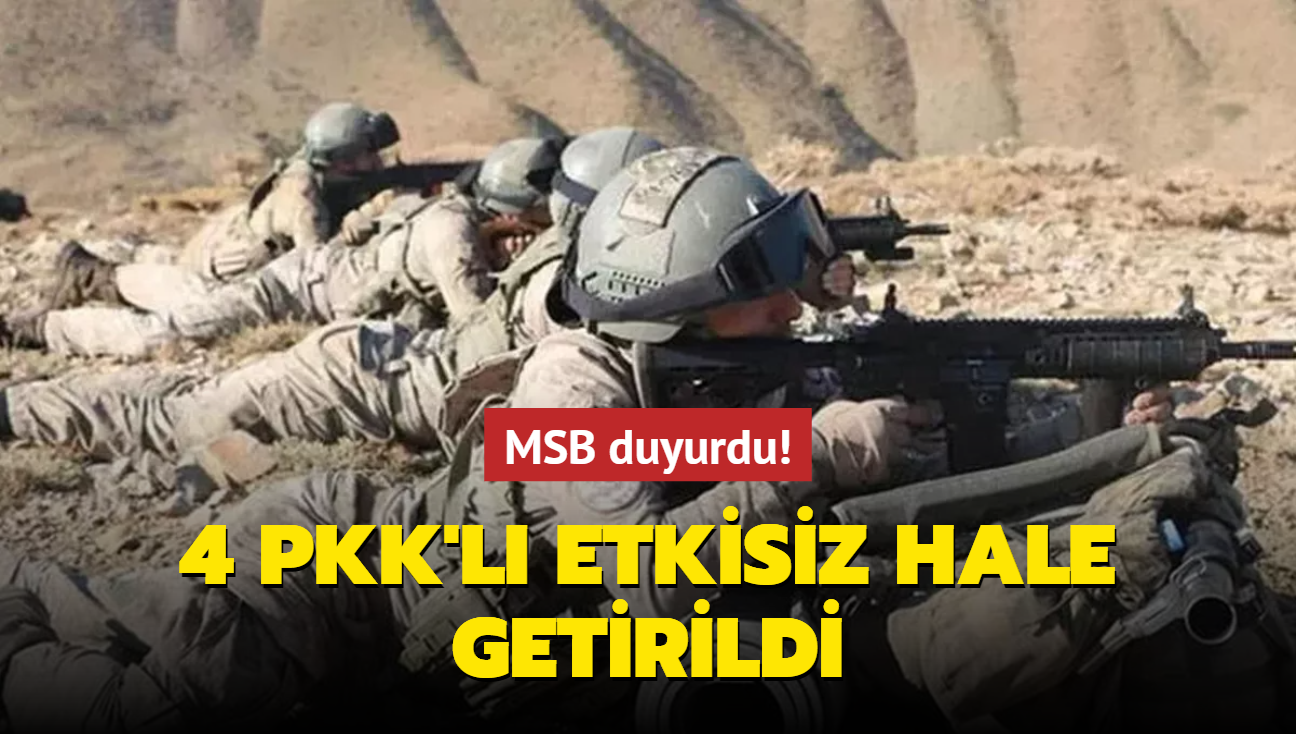 Zeytin Dal blgesinde 4 PKK'l etkisiz hle getirildi