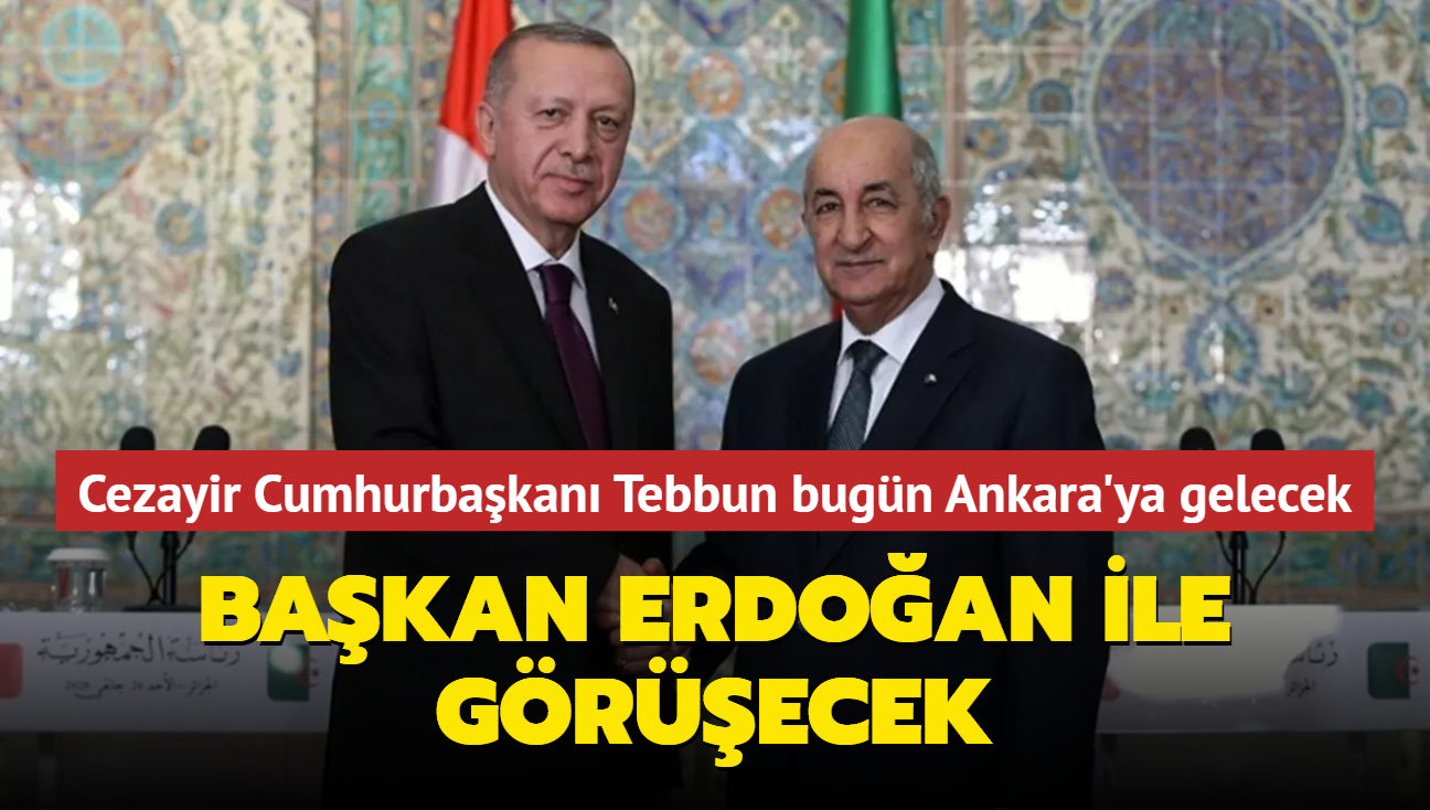 Bakan Erdoan ile grecek... Cezayir Cumhurbakan Tebbun bugn Ankara'ya gelecek