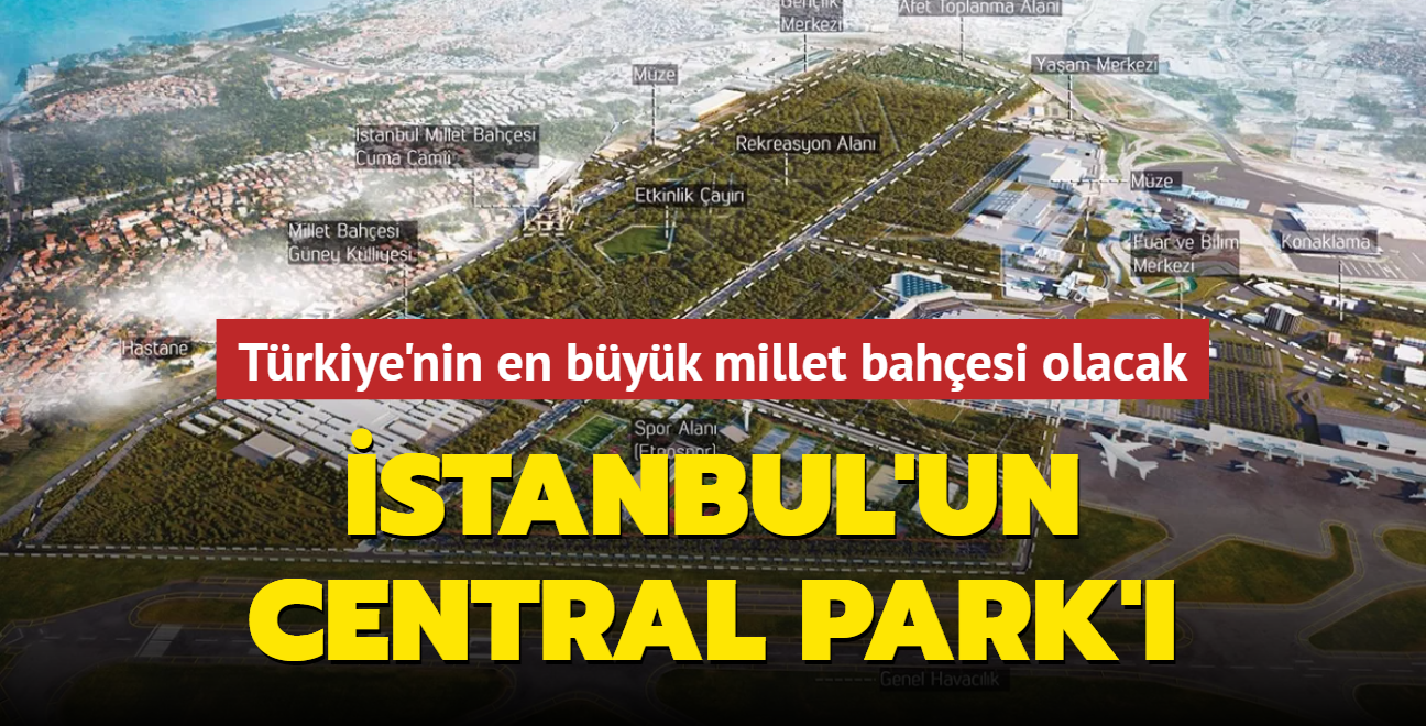 İstanbul'un Central Park'ı! Türkiye'nin en büyük millet bahçesi olacak