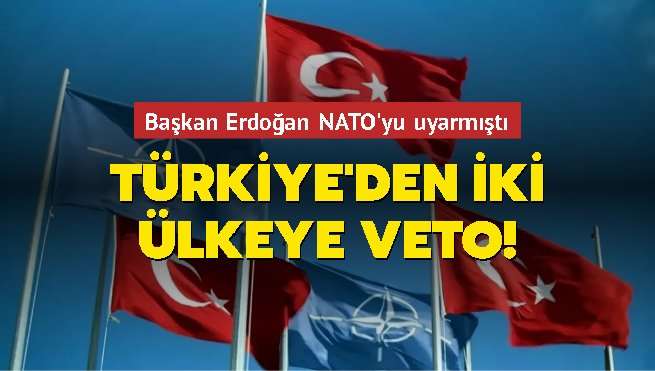 Başkan Erdoğan NATO'yu uyarmıştı... Türkiye'den iki ülkeye veto!