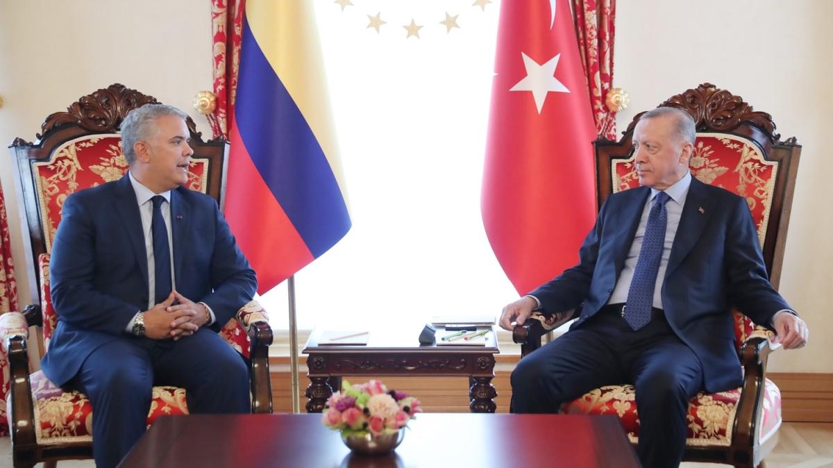 Bakan Erdoan, Kolombiya Cumhurbakan ile grt