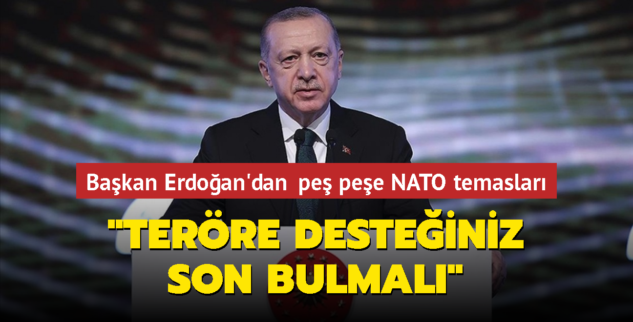 Bakan Erdoan'dan pe pee NATO temaslar: "Terr rgtlerine destekleriniz son bulmal"