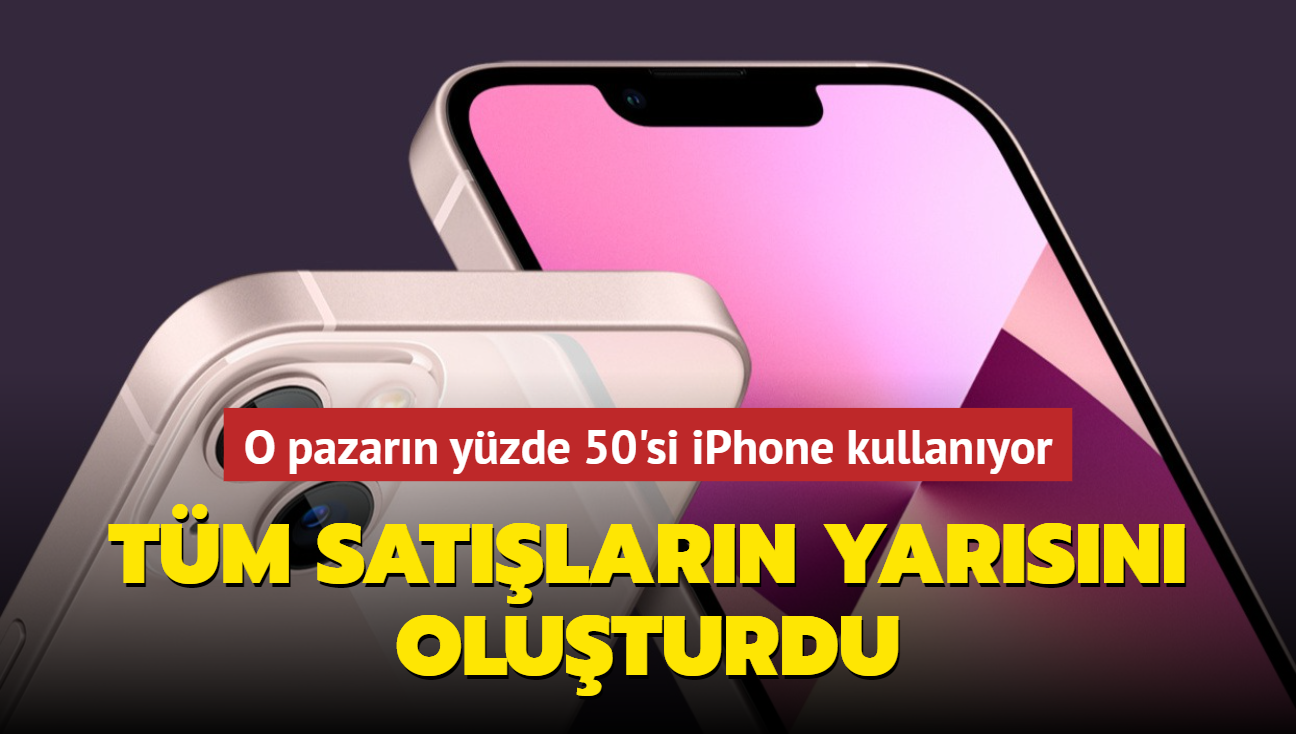 O pazarn yars iPhone kullanyor! Tm satlarn yzde 50'sini oluturdu...