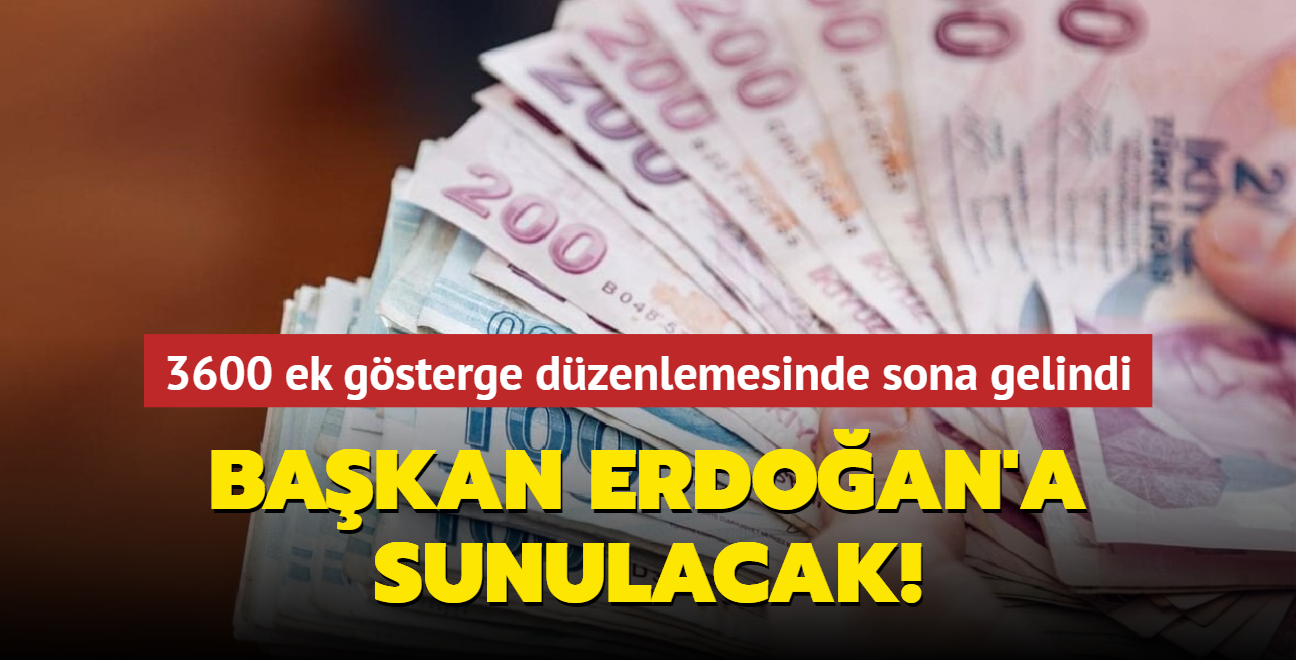 Bakan Erdoan'a sunulacak! 3600 ek gsterge dzenlemesinde sona gelindi