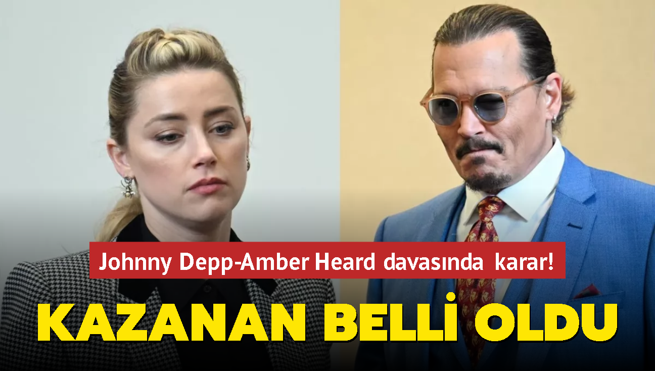 Johnny Depp-Amber Heard davasnda karar! Kazanan belli oldu