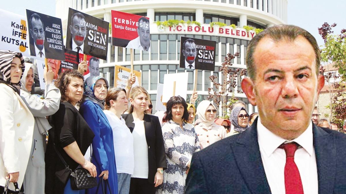 CHP'li Tanju zcan'a kadnlardan protesto