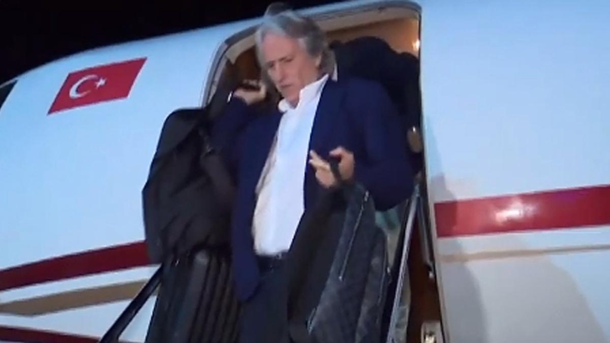 Jorge Jesus gece yars stanbul'a geldi