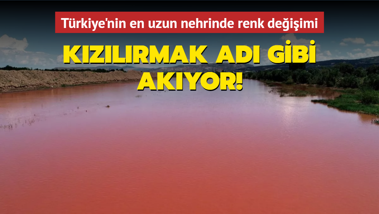 Trkiye'nin en uzun nehrinde renk deiimi! Kzlrmak ad gibi akyor