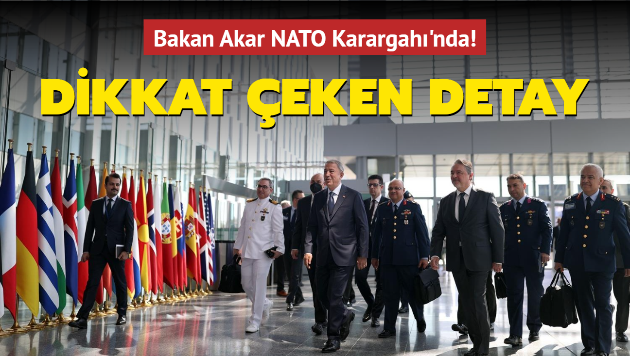Bakan Akar NATO Karargah'nda! Dikkat eken detay