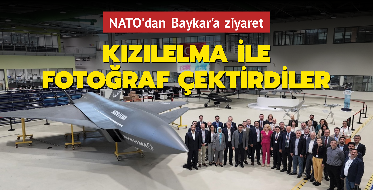 NATO'dan Baykar'a ziyaret... Kzlelma ile fotoraf ektirdiler