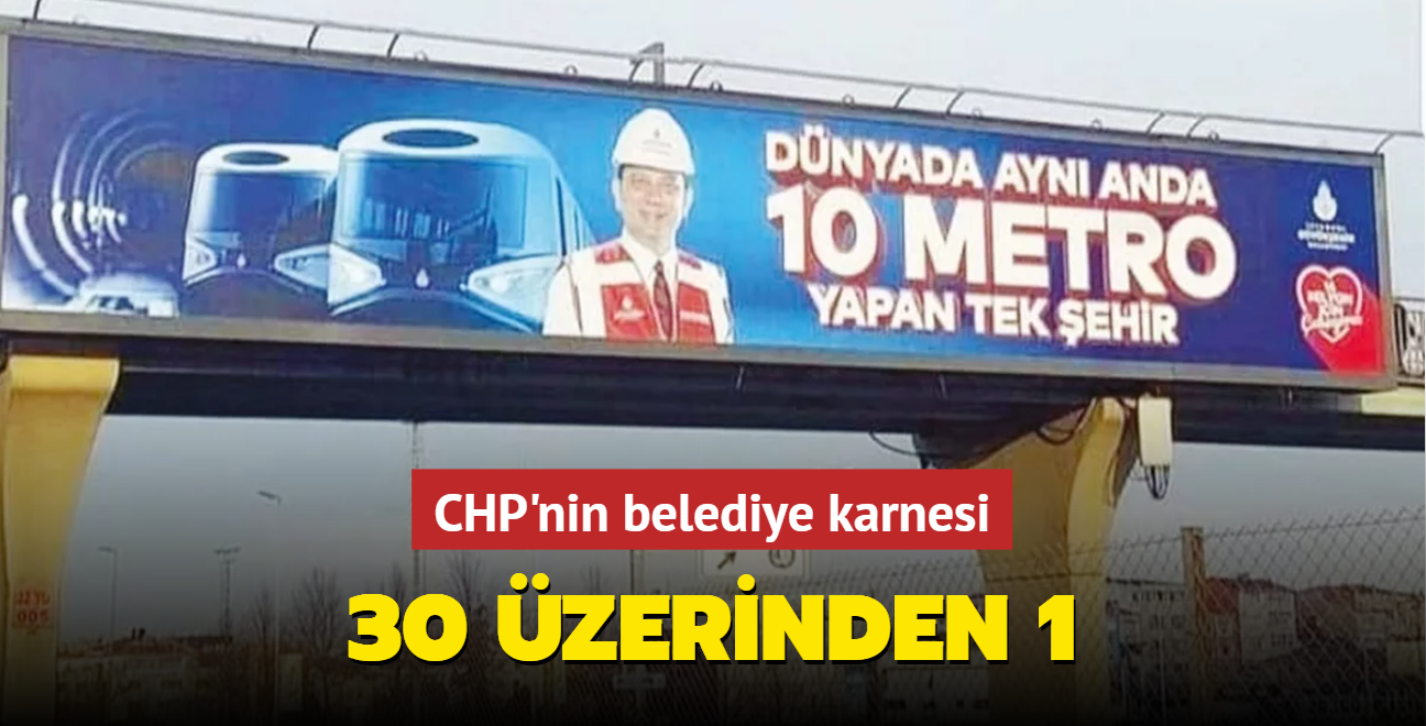 CHP'nin belediye karnesi: 30 zerinden 1