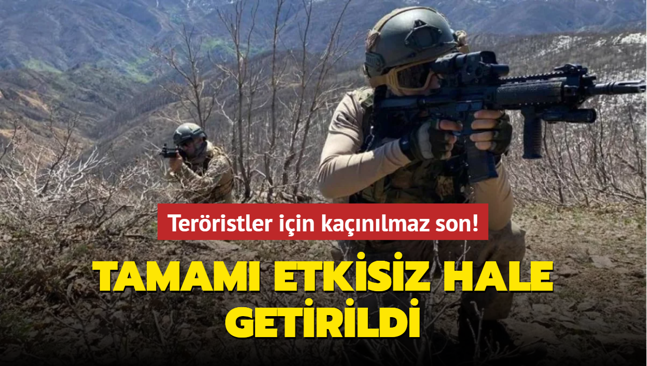 Terristler iin kanlmaz son... Tamam etkisiz hale getirildi