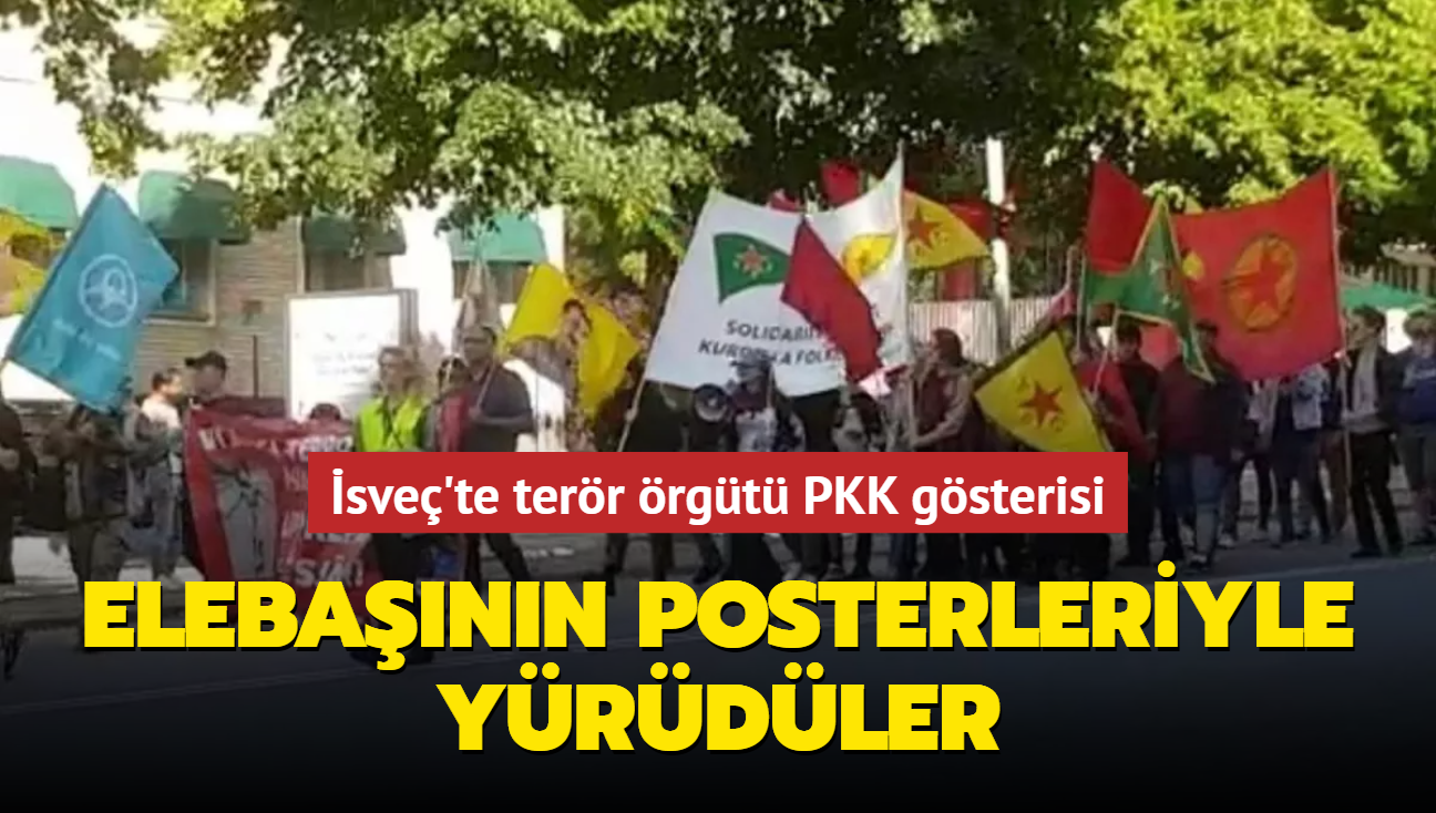 sve'te terr rgt PKK gsterisi... Elebann posterleriyle yrdler