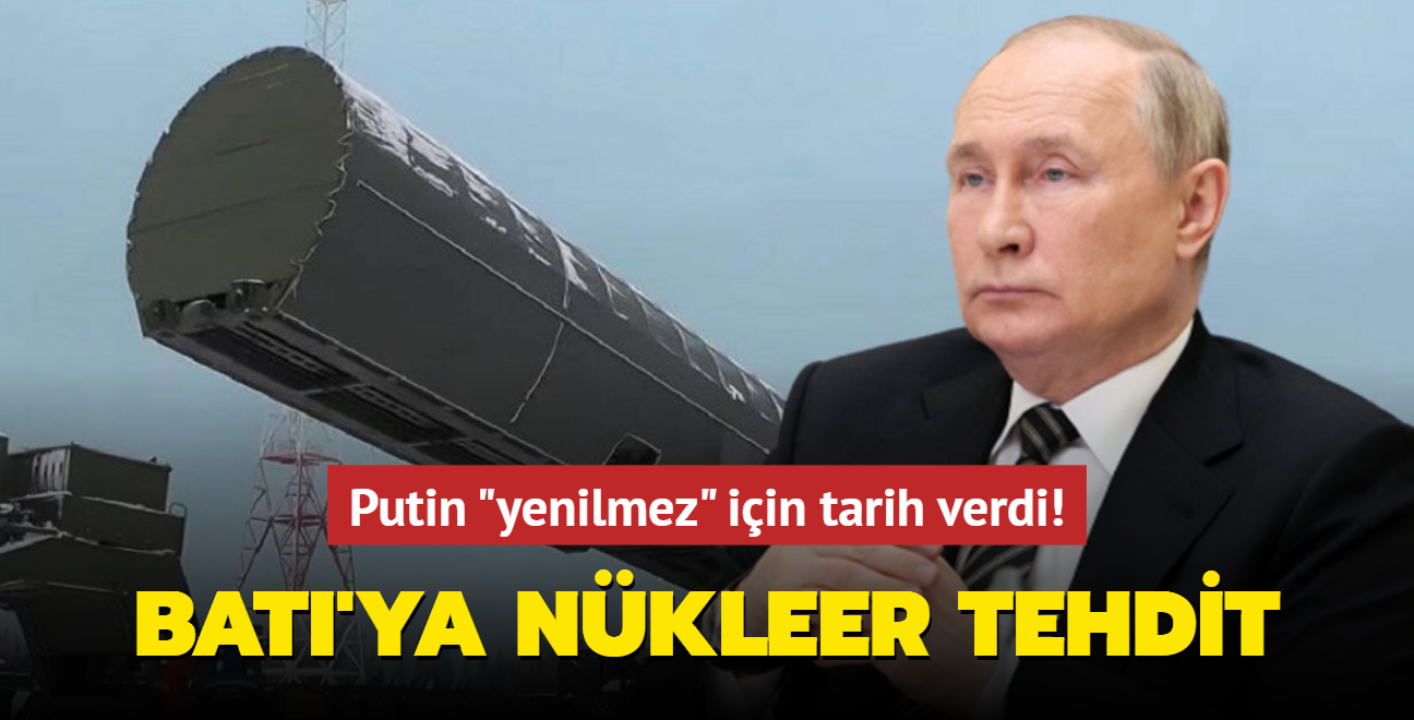 Putin "yenilmez" iin tarih verdi! Bat'ya nkleer tehdit