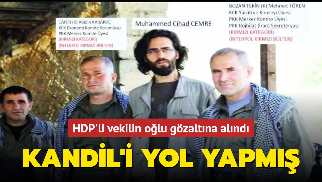 Kandil'i yol yapmış... HDP'li vekilin oğlu gözaltına alındı