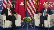 Madrid'de kritik temas... Başkan Erdoğan ile Biden görüşmesi başladı