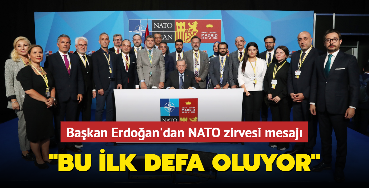 Bakan Erdoan'dan NATO zirvesi mesaj: Bu ilk defa oluyor