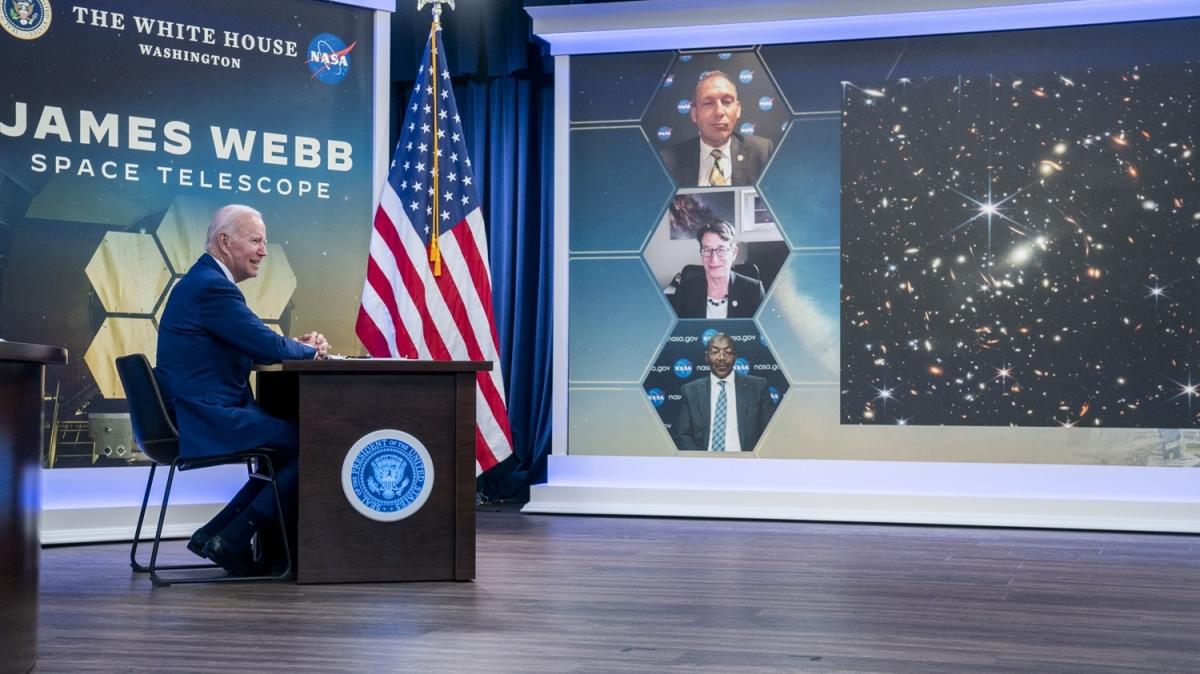 NASA'dan tarihe geecek grnt... ABD Bakan Biden'a izletildi