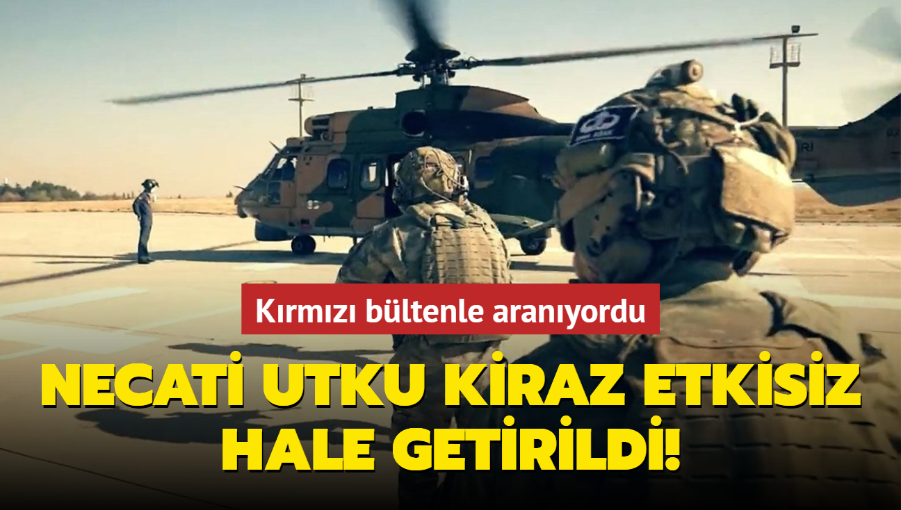 Krmz Bltenle aranyordu! PKK'l terrist Necati Utku Kiraz etkisiz hale getirildi