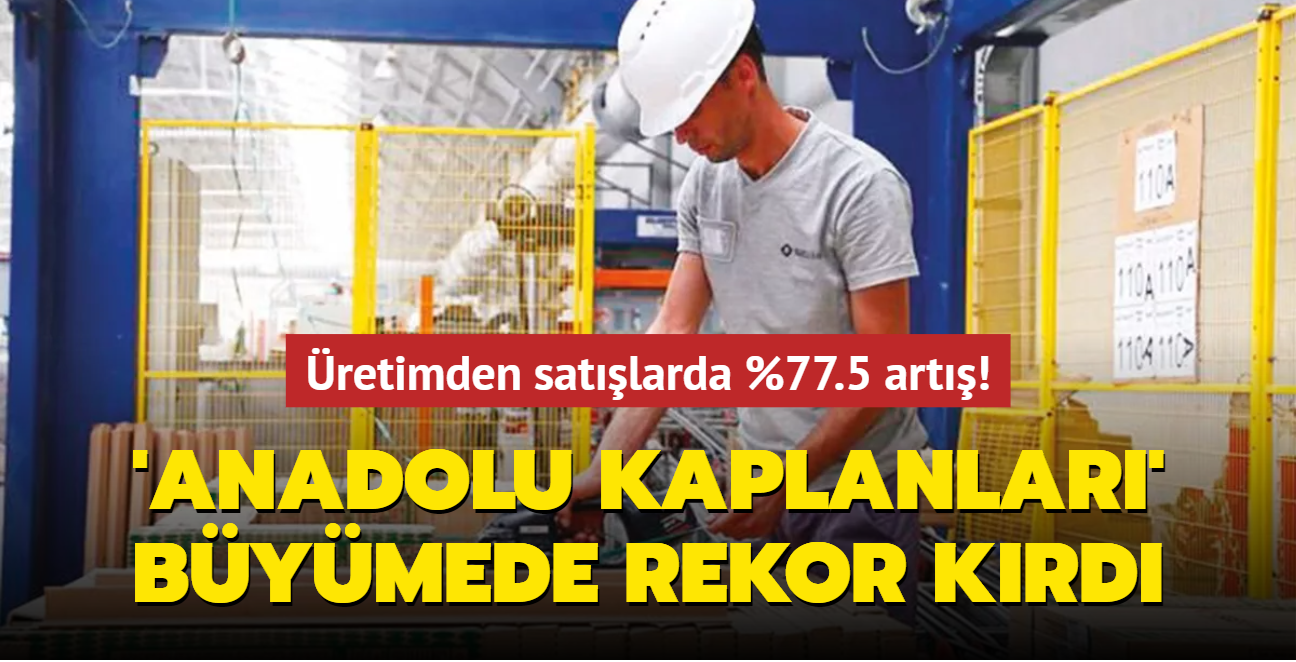 retimden satlarda %77.5 art! Anadolu kaplanlar' bymede rekor krd