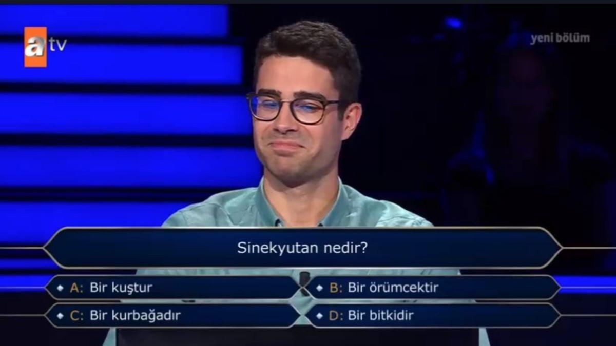 Sinekyutan nedir" Sinekyutan sorusu Kim Milyoner Olmak ster'e damga vurdu!