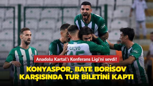 Anadolu Kartal' Konferans Ligi'ni sevdi! Konyaspor, Bate Borisov karsnda 2 golle tur biletini kapt