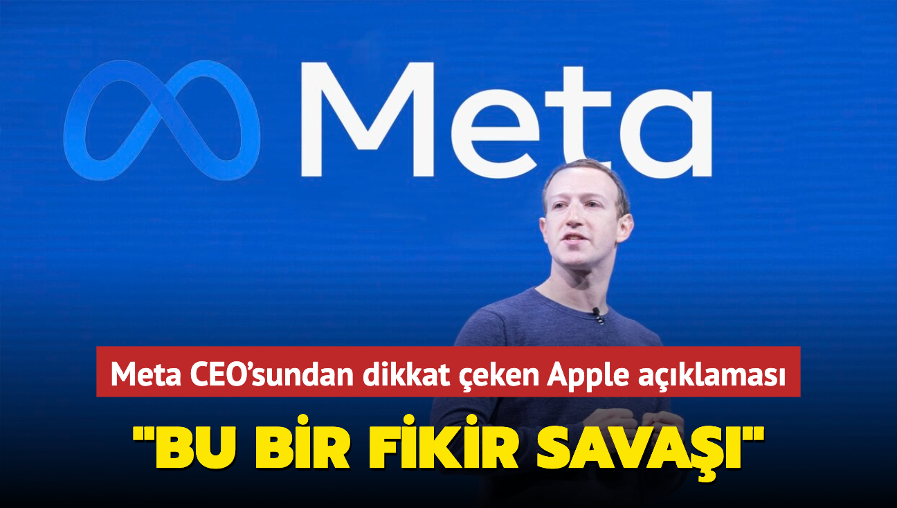 Meta CEO'su Mark Zuckerberg'den Apple aklamas! Bu bir fikir sava...