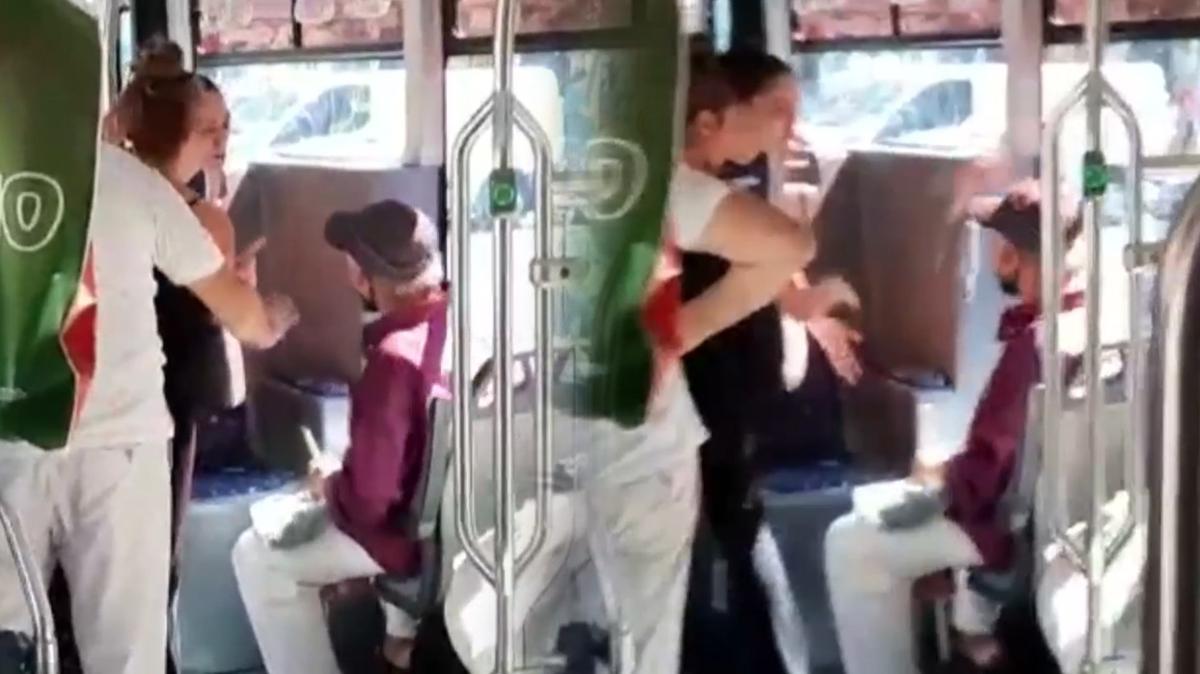 Otobste yal adama yer verdi, bin piman oldu! Korku dolu anlar yaad