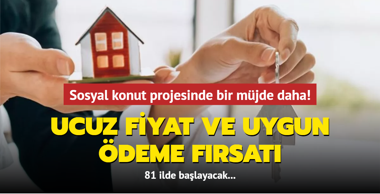 Sosyal konut projesinde bir mjde daha! 20 yl vade ile ucuz dkkan frsat