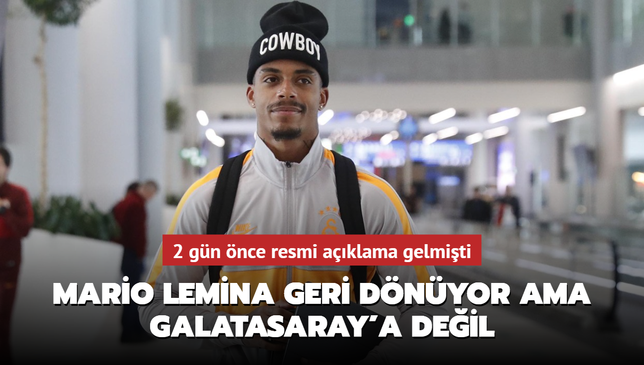 Mario Lemina geri dnyor ama Galatasaray'a deil! 2 gn nce resmi aklama gelmiti