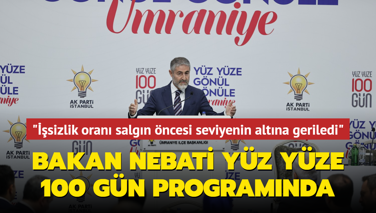 Bakan Nebati Yz Yze 100 Gn programnda aklamalarda bulundu