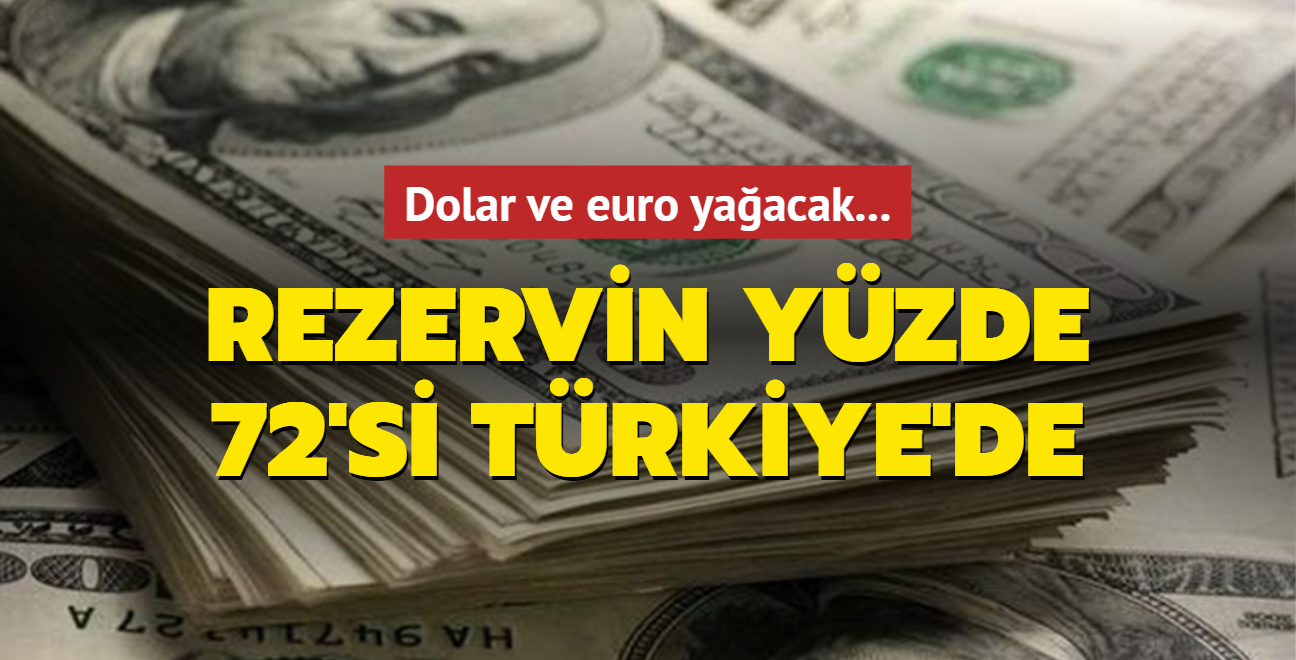 Rezervin yzde 72'si Trkiye'de... Dolar ve euro yaacak