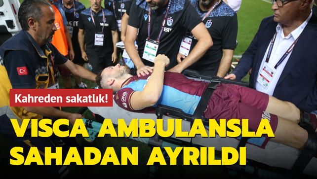 Trabzonspor'da kahreden sakatlk! Yldz isim ambulansla sahadan ayrld