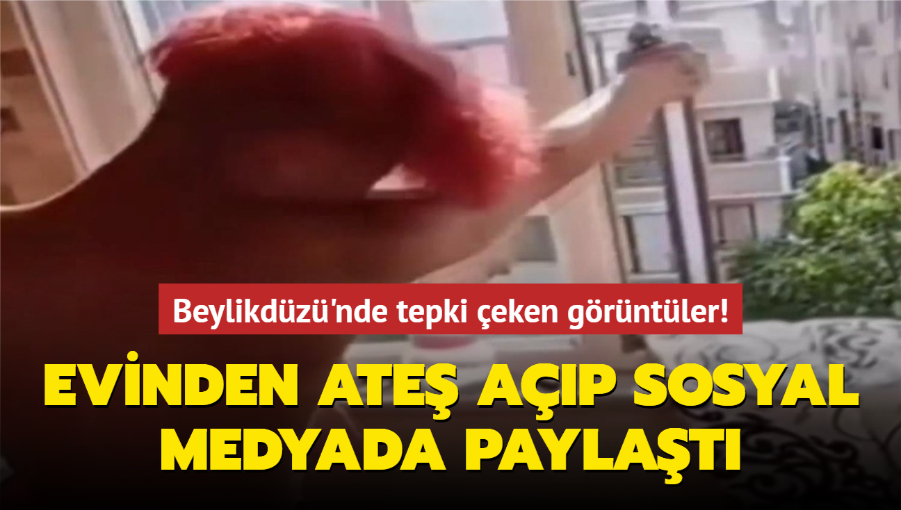 Beylikdz'nde tepki eken grntler! Evinden ate ap sosyal medyada paylat