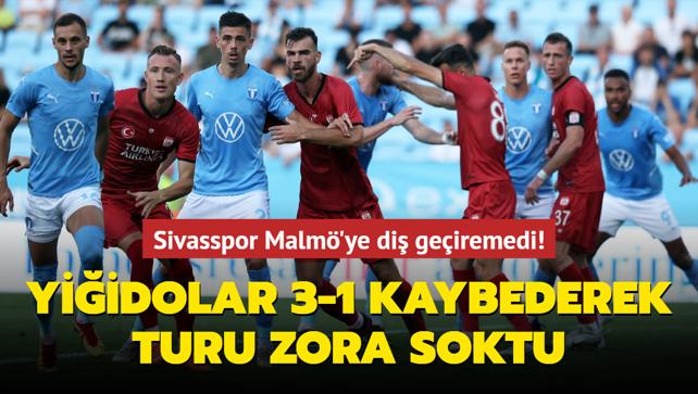 Sivasspor Malm'ye di geiremedi! Yiidolar 3-1 kaybederek turu zora soktu