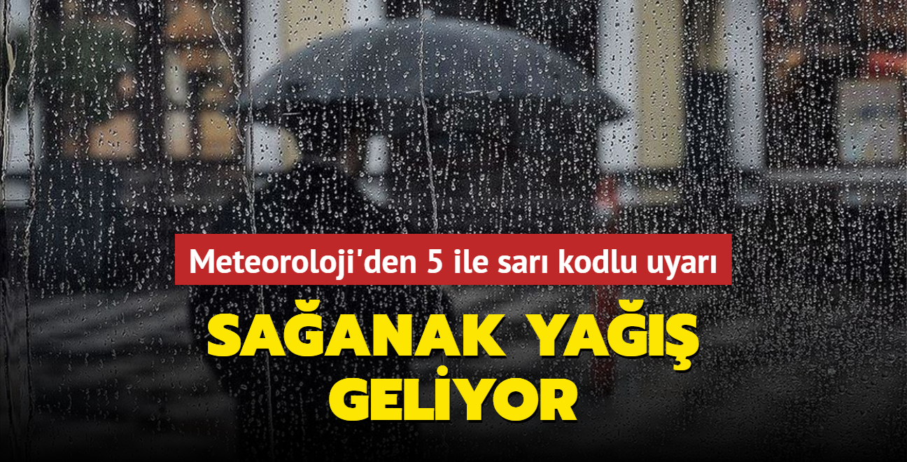 Meteoroloji'den 5 ile sar kodlu uyar... Saanak ya geliyor